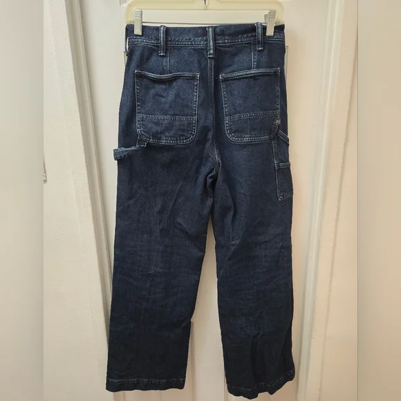 American Eagle AE77 Premium Stovepipe Carpenter Jeans Dark Wash High Waist – 4P - Picture 4 of 8